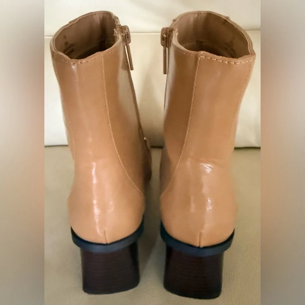 Impo Women's Jeriel Chain Detail Ankle Booties - Tan - 7.5 - NWOB